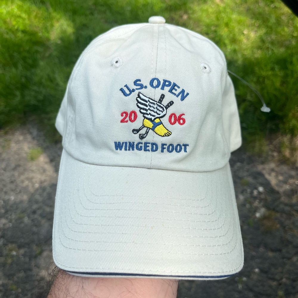 NEW 2006 US Open Hat Cap Winged Foot USGA Member Golf Beige Adjustable StrapBack